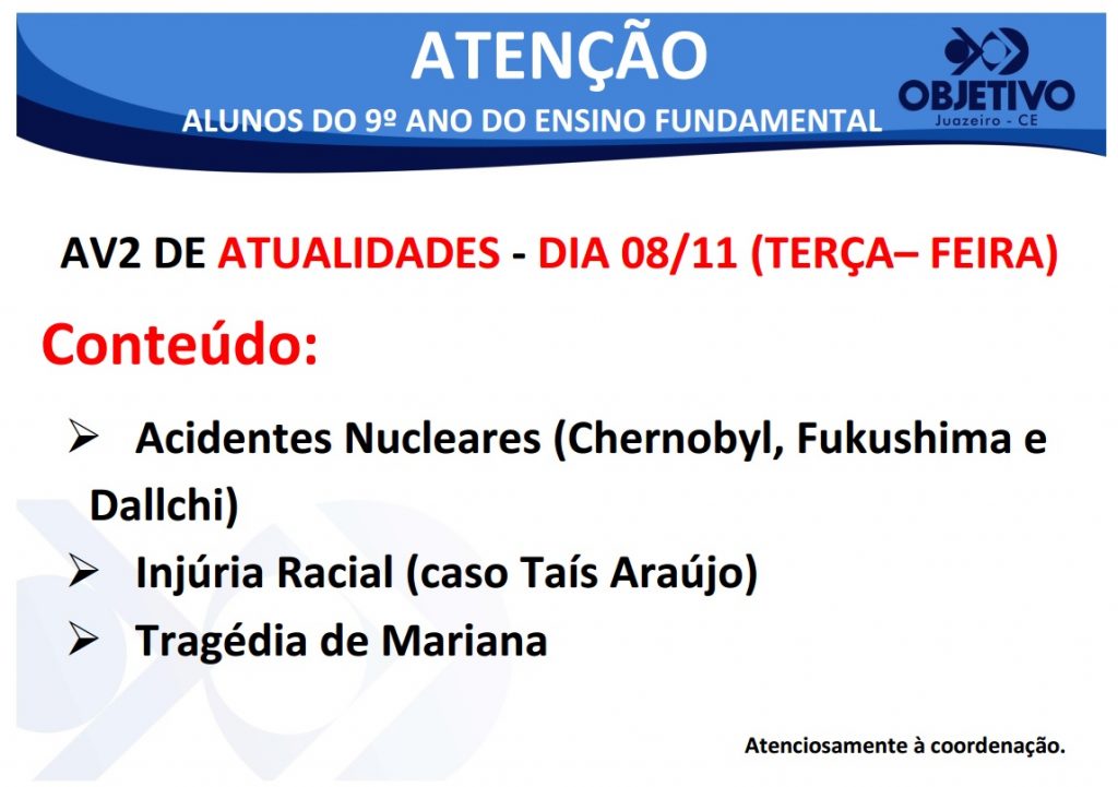 Av2 de atualidades 9º Ano 08.11