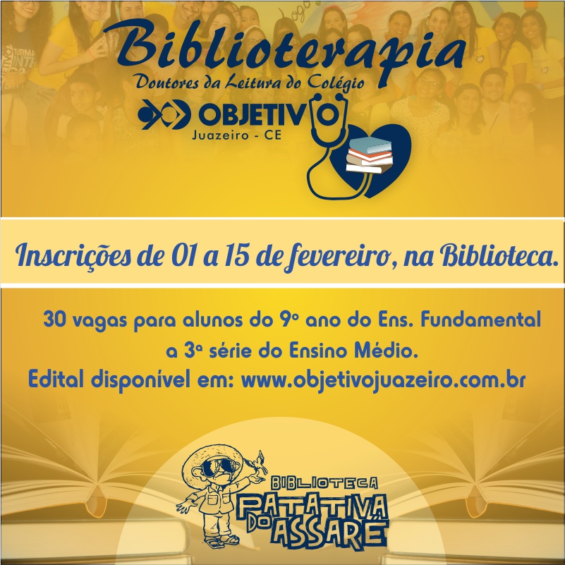 Edital – Biblioterapia 2019