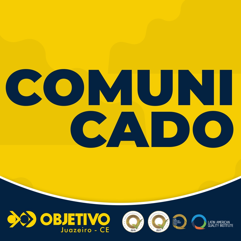 Comunicado – Início das aulas 2019