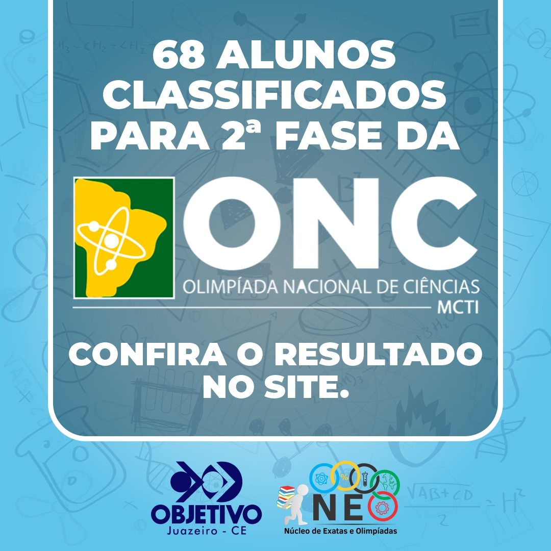 Classificados na 1ª fase – ONC