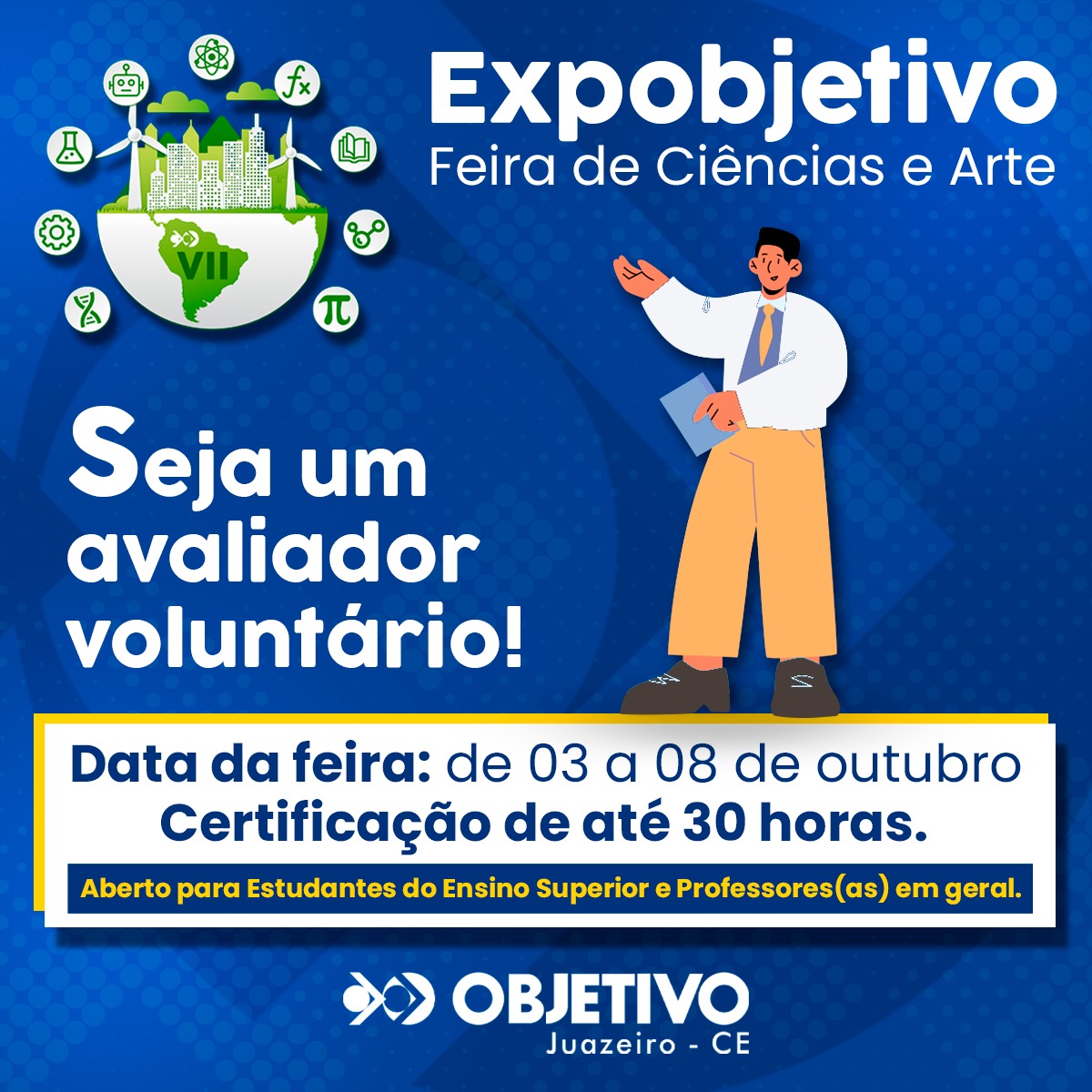 Inscrições de Avaliadores Voluntários – EXPOBJETIVO