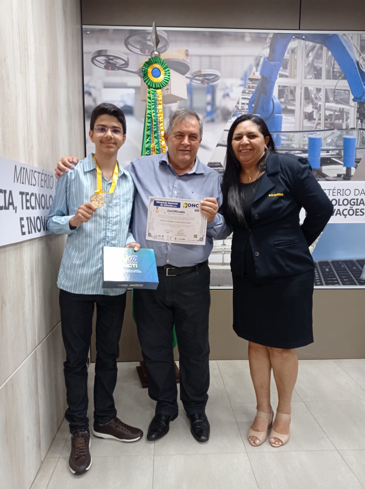 Maior nota do Ceará no 9º ano: aluno Objetivo é o único do interior do estado a ser premiado no Ministério da Ciência, Tecnologia e Inovação.